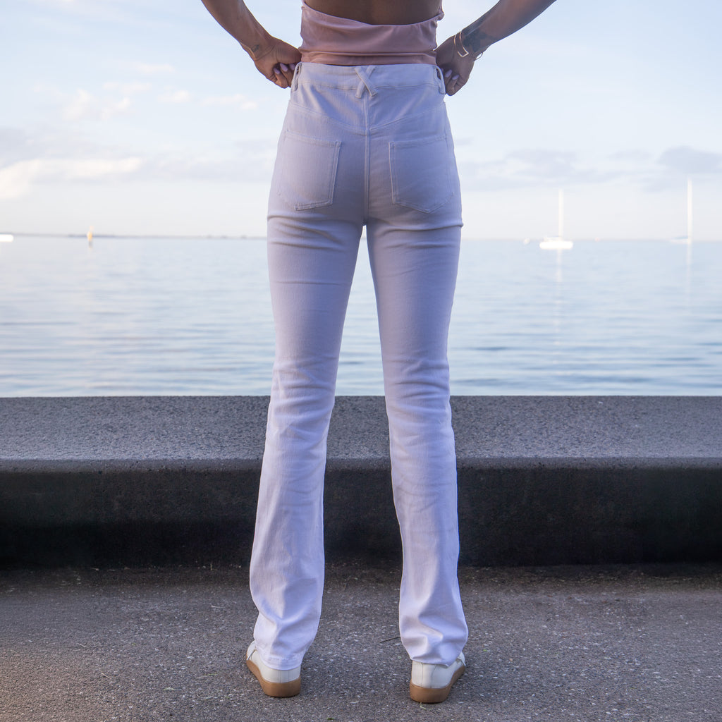 Signature Bootcut Jeans - White
